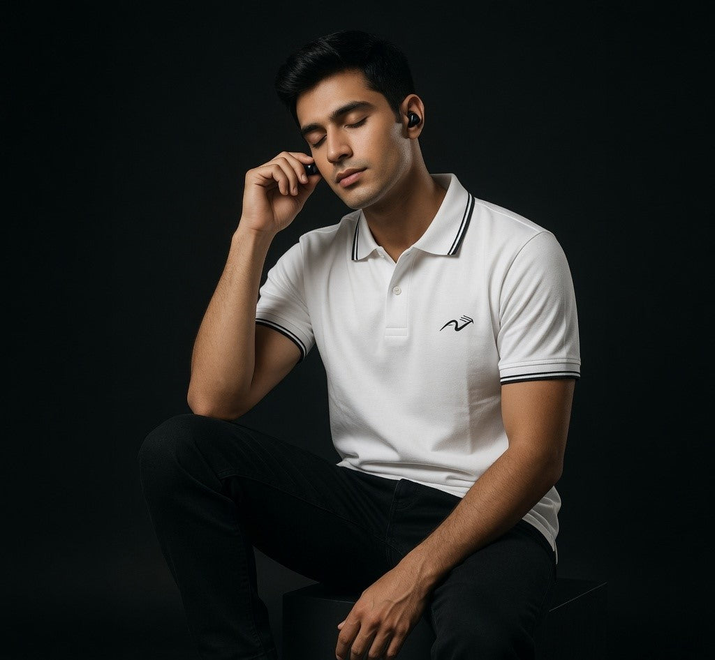 AUREVIN Premium White Polo T-Shirt – Clean Classic Fit