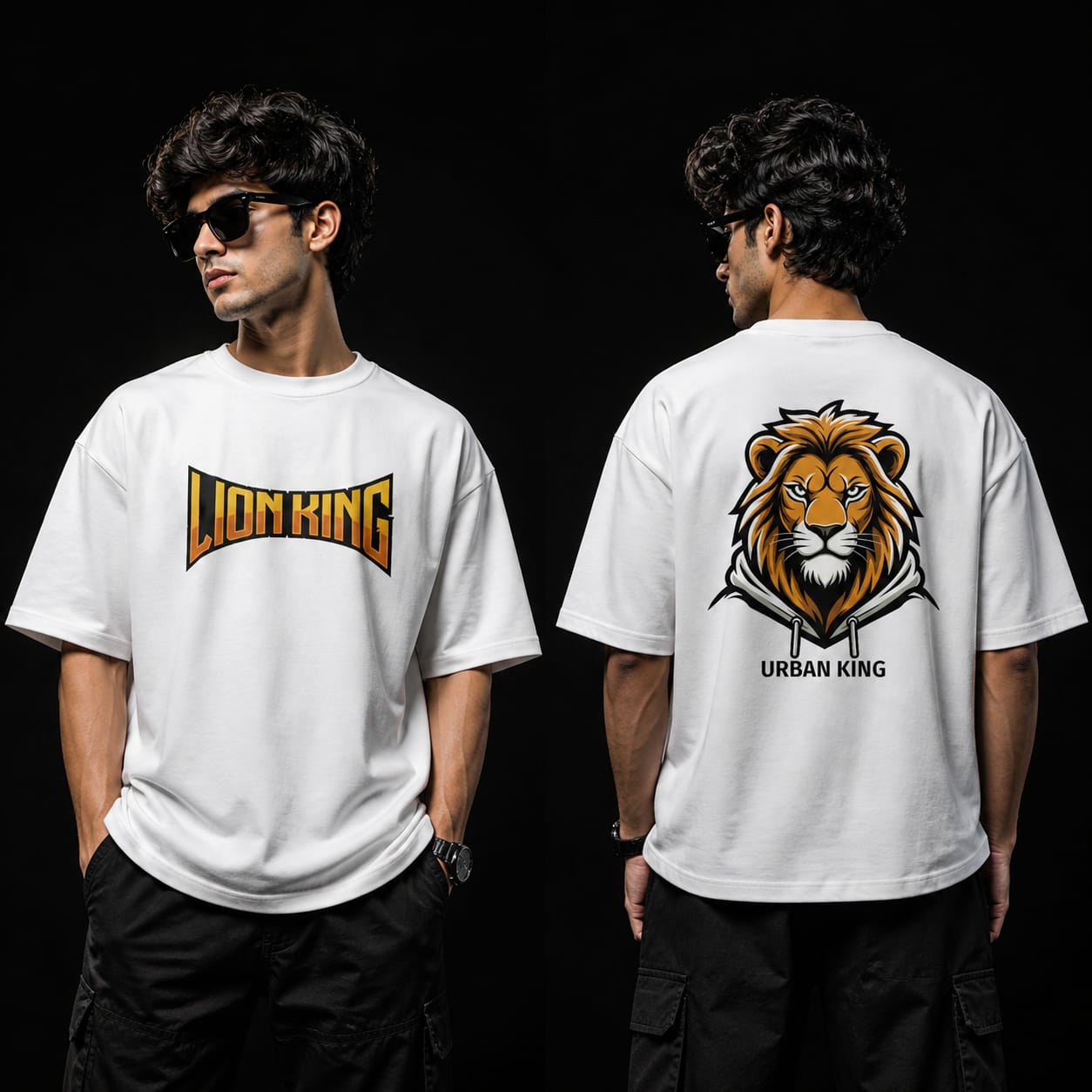 AUREVIN Lion King Urban King Oversized T-Shirt