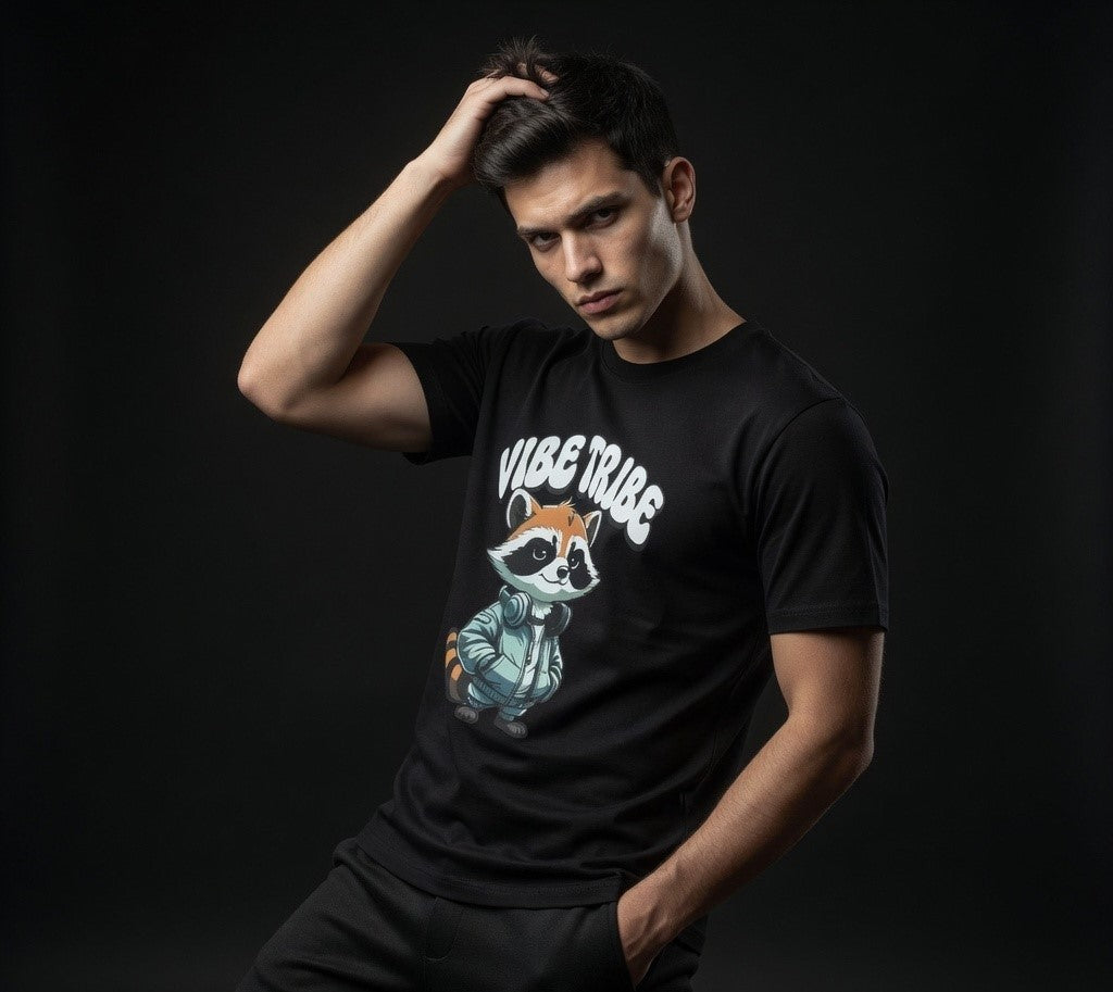 Men’s Printed Round Graphic T-Shirt